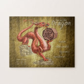 Jaar van de Draak Chinese Zodiac Art Legpuzzel (Horizontaal)