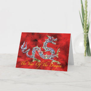 Jaar van de Draak Feestdagen Kaart