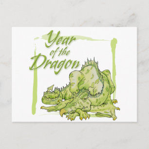 Jaar van de Draak Feestdagenkaart