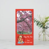 Jaar van de Draak Feestdagenkaart (Staand voorkant)