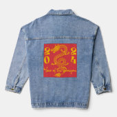 Jaar van de Draak Goud Denim Jacket (Achterkant)