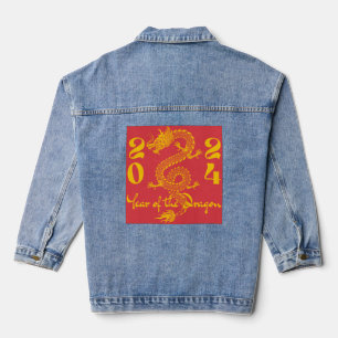 Jaar van de Draak Goud Denim Jacket
