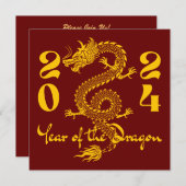 Jaar van de Draak Goud Kaart (Voorkant / Achterkant)