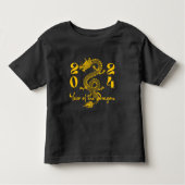 Jaar van de Draak Goud Kinder Shirts (Voorkant)