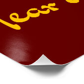 Jaar van de Draak Goud Perfect Poster (Hoek)