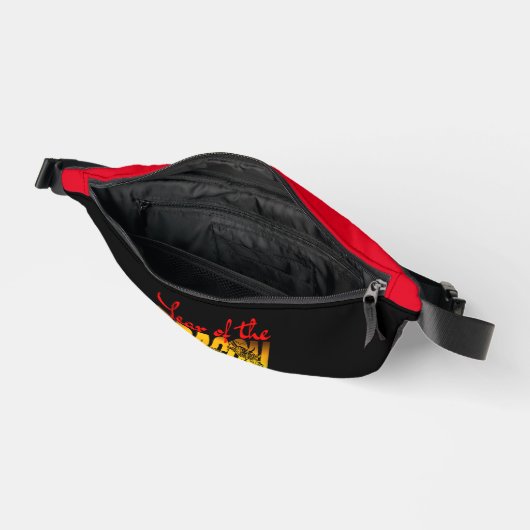 Jaar van de draak goud rood heuptasje (Open)