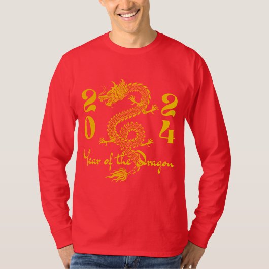 Jaar van de Draak Goud T-shirt (Voorkant)