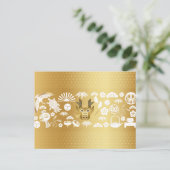 Jaar van de Draak, Gouden Draak Briefkaart (Staand voorkant)