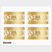 Jaar van de Draak, Gouden Draak Rechthoekige Sticker (Vel)