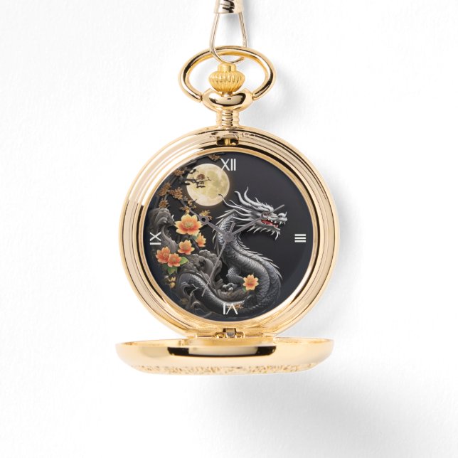 Jaar van de Draak *HERFST zakhorloge Horloge (Voorkant)