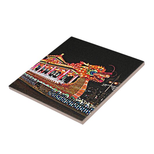 Jaar van de Draak in San Francisco Tegeltje (Zijkant)