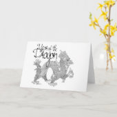 Jaar van de Draak Kaart (Gele Bloem)