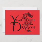 Jaar van de draak kaart (Voorkant)