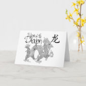 Jaar van de Draak Kaart (Gele Bloem)