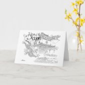 Jaar van de Draak Kaart (Gele Bloem)