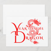 Jaar van de draak kaart (Voorkant / Achterkant)
