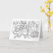 Jaar van de Draak Kaart (Gele Bloem)