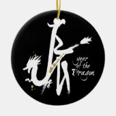 Jaar van de Draak Keramisch Ornament (Voorkant)