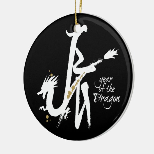 Jaar van de Draak Keramisch Ornament (Links)