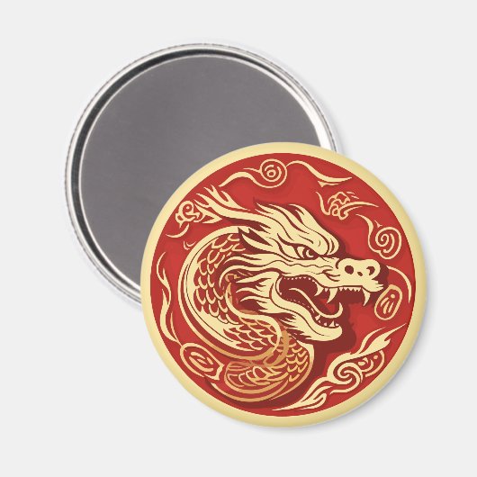 Jaar van de draak magneet (Voorkant / Achterkant)
