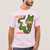 Jaar van de draak met Cartoon Dragon T-shirt (Voorkant)