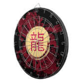 Jaar van de Draak Modern Kanji Dartbord (Voorkant Rechts)