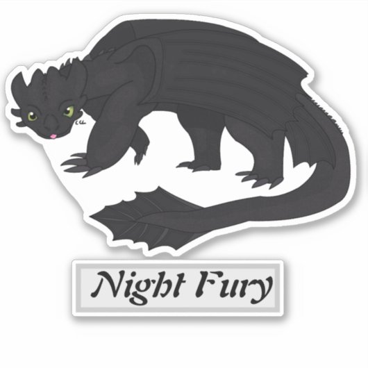 Jaar van de Draak: Night Fury Sticker (Voorkant)