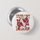 Jaar van de draak ronde button 5,7 cm (Voorkant /achterkant)