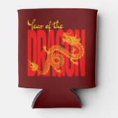Jaar van de Draak Rood Goud Blikjeskoeler (Voorkant)