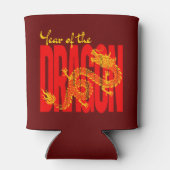 Jaar van de Draak Rood Goud Blikjeskoeler (Achterkant)