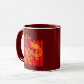 Jaar van de Draak Rood Goud Mok (Voorkant links)