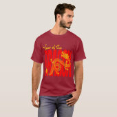 Jaar van de Draak Rood Goud T-shirt (Voorkant volledig)