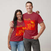 Jaar van de Draak Rood Goud T-shirt (Unisex)