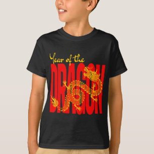 Jaar van de Draak Rood Goud T-shirt