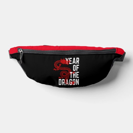Jaar van de Draak rood wit Heuptasje (Liggend)