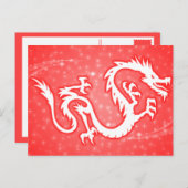 Jaar van de draak Starshine Feestdagenkaart (Voorkant / Achterkant)