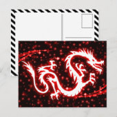 jaar van de draak: starshine feestdagenkaart (Voorkant / Achterkant)