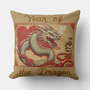 Jaar van de draak T-shirt Kussen