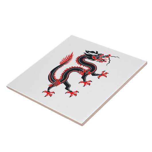 Jaar van de draak tegeltje (Zijkant)