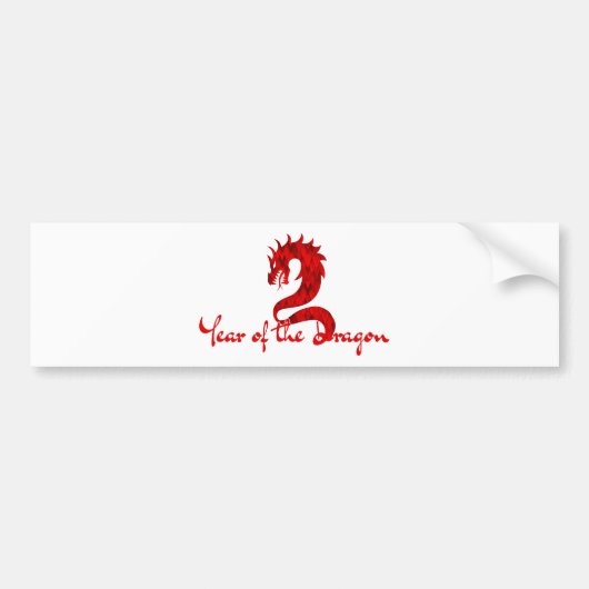 JAAR VAN DE DRACON BUMPERSTICKER (Voorkant)