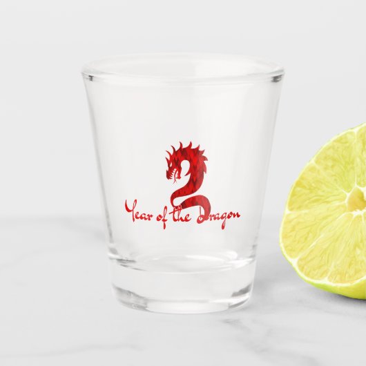 JAAR VAN DE DRACON SHOT GLAS (Voorkant)