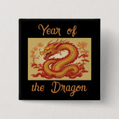 Jaar van de Dragon Button (Voorkant)