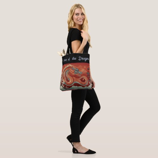 Jaar van de Dragon Canvas tas (Op model)