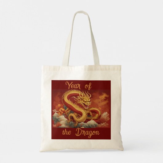 Jaar van de Dragon Canvas tas (Achterkant)