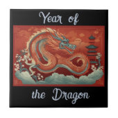 Jaar van de Dragon Ceramic Tegel Tegeltje (Voorkant)