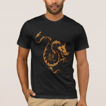 Jaar van de "DRAGON" Chinese Gold Dragon & Kanji