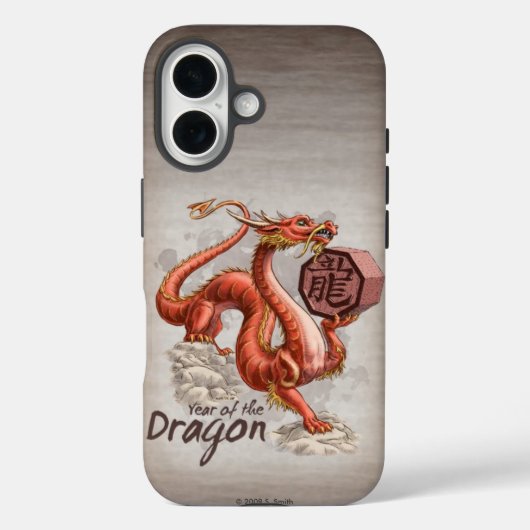Jaar van de Dragon Chinese Zodiac Art iPhone Case (Achterkant)