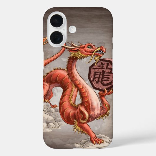 Jaar van de Dragon Chinese Zodiac Art iPhone Case (Achterkant)