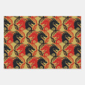 Jaar van de Dragon Design Inpakpapier Vel (Voorkant 2)