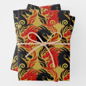 Jaar van de Dragon Design Inpakpapier Vel (In situ)